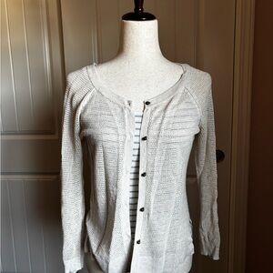 Women's Cream Sweater Cardigan